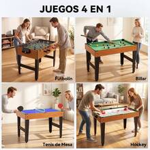 HOMCOM Mesa de jogo combinada - Amarelo - Ver 2