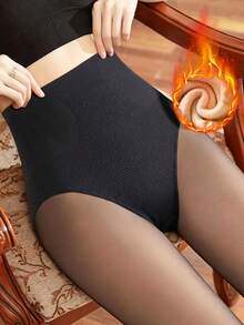 1pc 220g Women's Sexy Sheer Black/Apricot Tights, High Elasticity Shaping, New Autumn Warm Leggings (Suitable For 5-15°C) - Multicolor - View 10
