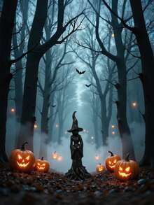 Halloween Witch Statue Resin Witch Sculpture, Suitable For Garden, Home, Party Use. No Electricity Required, Easy To Clean. Halloween Decoration, Haunted House Gift Prop, Ornament - Witch Statue - View 6