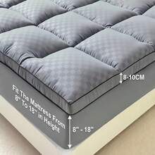 KTAbedding Thickened Mattress Pad, Soft Mattress Protector, Quilting Technology, Machine Washable, Strong And Wear-Resistant, Easy To Clean, Can Be Stretched Into 8-12 Inch Deep Pockets, Enhancing Bed Comfort - Grey - View 6