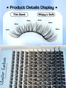Rikuaild Eyelash Extension Kit, 144pcs Cluster False Eyelashes, Includes Adhesive And Sealer, Remover, Tweezers, Suitable For Beginners, Easy To Use, Salon-Grade Long-Lasting Eyelash Extensions - Multicolor - View 6