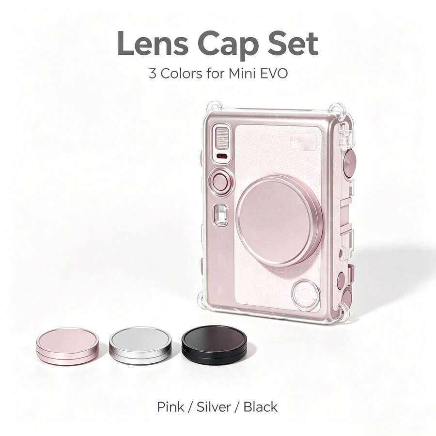 1pc Dust-Proof Lens Cap Lens Protector Shell Compatible With Fujifilm Mini Instant Camera Aluminum Alloy Lens Cover Protective Shield - View 1