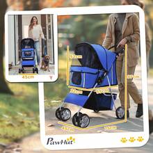 Pet Strollers - Blue + Oxford Fabric - View 4