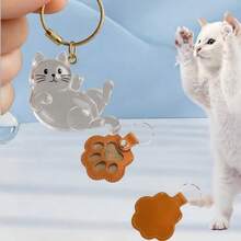 2pcs Cat Fur Storage Hanging Pouch - Phone Lanyard & Keychain, Portable Pet Keepsake, For Storing Cat Fur, Cat Memorial, Random Style Cat Storage Hanging Pouch + Brown Small Bag - Multicolor - View 7