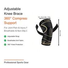 2pcs Adjustable Knee Pads 360° Pressure Knee Support, Suitable For Running, Basketball, Gym, Relieve Joint Pain - Apricot - View 11