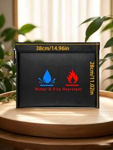 Flame Resistant Document Bag, Including A Set Of Fire And Flame Resistant Money Bags, Made Of Non-Irritating Silicone Coating, For Safe Storage Of Cash, Important Documents, Jewelry, And Passports, To Enhance Fire Protection For Valuables. Perfect For Home Storage Of Property Documents, School Storage Of Exam Papers And Certificates, And Office Storage Of Contract Documents - A - View 8
