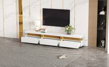 White Coffee Table - Particle Board Side Table For Living Room - 白色 - 查看 9