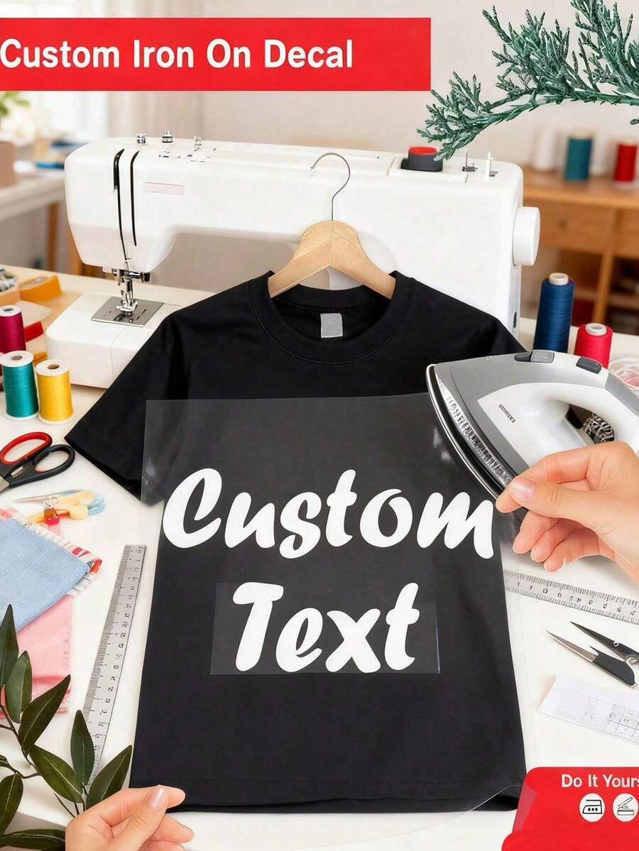 客製化照片與文字 DTF 服飾 DIY 熱轉印貼紙，客製化熨燙貼紙，適用 T 恤，含照片與姓名的 DTF 轉印貼紙，胸前 Logo 粉絲裝備 DIY，客製化 DTF 組合轉印片