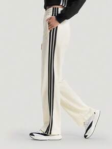 Adidas Women's FAV FT 3S PNT Knit Sports Pants KS2820 - Beige - View 2