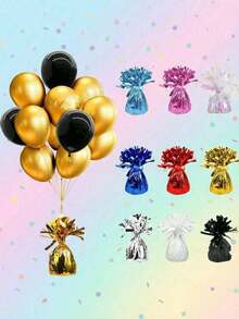 2/6/12pcs Metal Balloon Weights, DIY Helium Balloon Desktop Party Decoration, Multicolor, Suitable For Birthday, Wedding, New Year, Christmas, Graduation Ceremony Home Decor And Gifts - Multicolor - View 1
