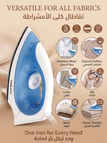 SOKANY-898A Household Electric Iron, Handheld Steam Iron, Mini Portable Design For Student Travel, Ceramic Soleplate, Suitable For Various Garments, Constant Temperature Ironing, Overheat Protection - Baby Blue - View 11