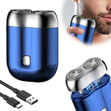 Electric Magnetic Shaver With Magnetic Dual Blades, Fast, Seamless, Waterproof, Wet & Dry Use, Fast Charging, Travel Portable Mini Men's Electric Razor, Father's Day Gift/Valentine's Day Gift, Electric Shaver - Multicolor - View 13