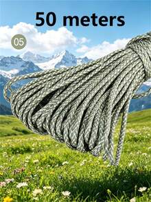 10M/50M/100M Nylon Paracord, 4mm 7-Strand - Non-Elastic Woven Rope, Suitable For Outdoor Training, Camping And DIY Activities - Multicolor - View 79