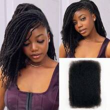 Karida Afro Kinkys Loose Hair Bundles, For Dreadlock Extensions And Repair, 12-18 Inch Twisted Faux Wool Synthetic Hair, 1 Pack 100g Natural Black, Suitable For Braiding, Smooth Remy Loose Hair, No Joints, Peruvian Afro Kinkys Curly Hair - Multicolor - View 6