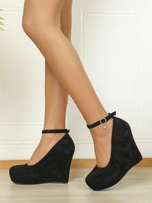 2026 New - Women's Wedge & Platform Shoes - Black - View 4