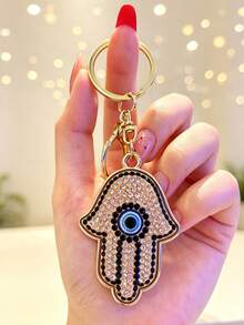 1pc Evil Eye Keychain Hip-Hop Style Car Interior Decoration Pendant Bag Charm - Multicolor - View 9