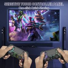 Cool And Personalized P4 Controller, Unique Aurora/Starry Sky Design, Colorful Gradient Patterns, Supports Wireless Connection, 600mAh Long-Lasting Battery With LED Strip, Equipped With 3.5mm Audio Interface, Suitable For P4 Slim/Pro And PC. - View 6