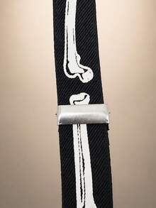 Men's High Elasticity 2.5cm Suspenders - Black - View 5