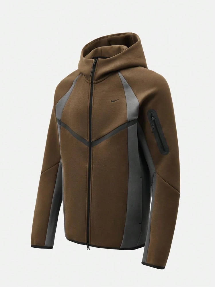 Nike Men's AS M NK TECH FLC PRO WR FZ JKT Knit Sweatshirt Jacket IF1326-212 - Brown - View 1