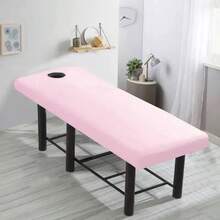 Beauty Massage Bed Cover, Face Hole Bed Cover, Elastic Bed Cover, Full Elastic Protective Cover, Solid Color Massage Therapy Bed Cover, Dust-Proof Protective Cover - Multicolor - View 14