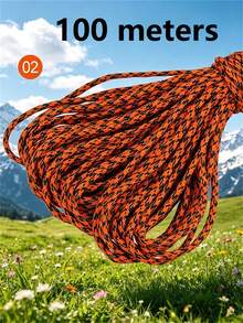 10M/50M/100M Nylon Paracord, 4mm 7-Strand - Non-Elastic Woven Rope, Suitable For Outdoor Training, Camping And DIY Activities - Multicolor - View 69