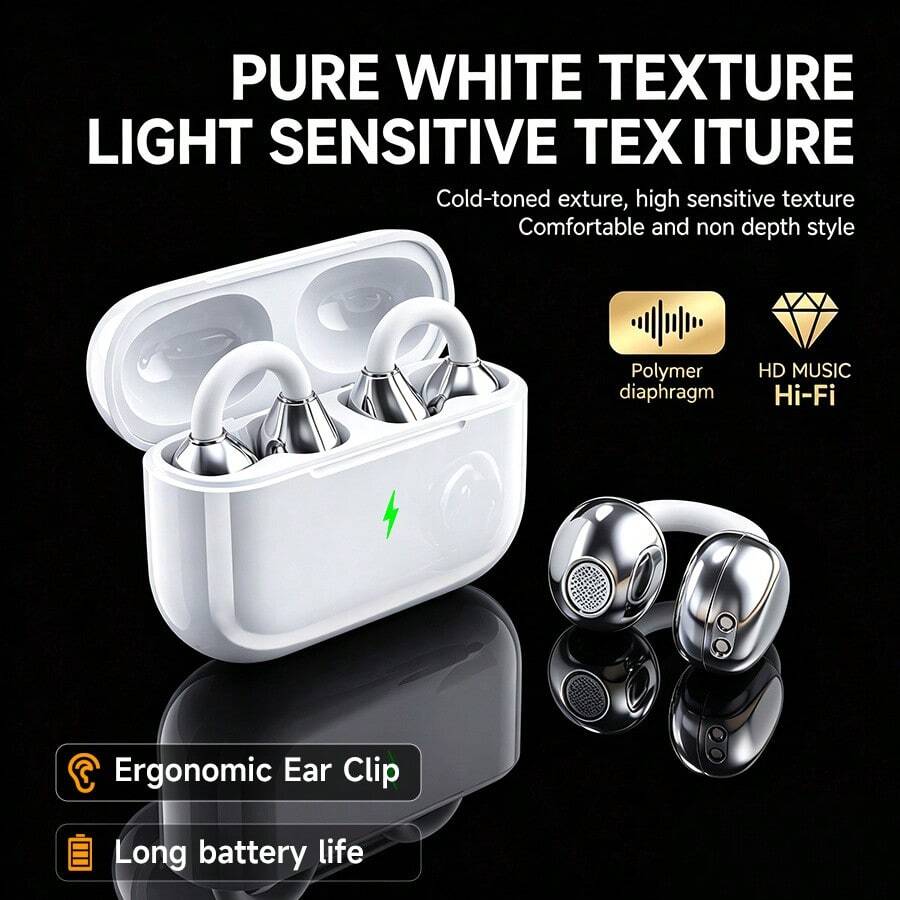 2026 New Wireless Earbuds HiFi HD Sound Bluetooth 6.0 Headsets Charging Case Lightweight Bluetooth 6.0 Comfortable In-Ear ENC Dolby Sound HD Calling TWS Couples Earphones For IPhone For Android For Halloween's Day Gift