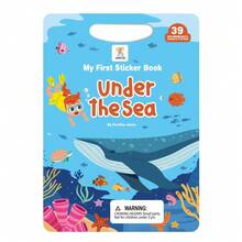 Underwater World DIY Jelly Sticker Book, Children's Removable & Reusable No-Residue Marine Creature Sticker Scene Matching Quiet Book - Baby Blue - View 2