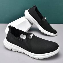 1 Pair Black Casual Fabric Loafers, Suitable For Outdoor & Indoor Wear All Seasons - Black - View 4