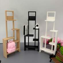 1:12 Minimalist Miniature Display Stand, Model House Mini Storage Rack, Home Office Desktop Decor, Fairy House Mini Tiered Display Rack, Figurine Small Ornament Display Stand, Miniature Furniture Model Decoration Storage Ornament, Miniature Scene Accessories, Photo Frame/Potted Plant Prop Display Rack - Miniature Display Shelf - View 6