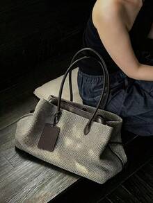 2026 New Large Capacity High-Quality Exquisite Woven Handbag Unique Design Non-Duplicated Versatile Office Commute Shoulder Bag For Women - Green - View 4