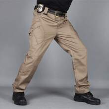Pantalones de entrenamiento con múltiples bolsillos IX9 para hombre - Caqui - Ver 2