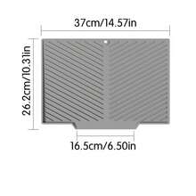 Large Silicone Kitchen Countertop Drip Tray, Heat-Resistant Coffee Bar Mat, Suitable For Espresso Machine, Non-Slip Drainage Mat With Raised Ridges, Suitable For Glass Cups And Kettles, College Dorm Essential - Multicolor - View 15