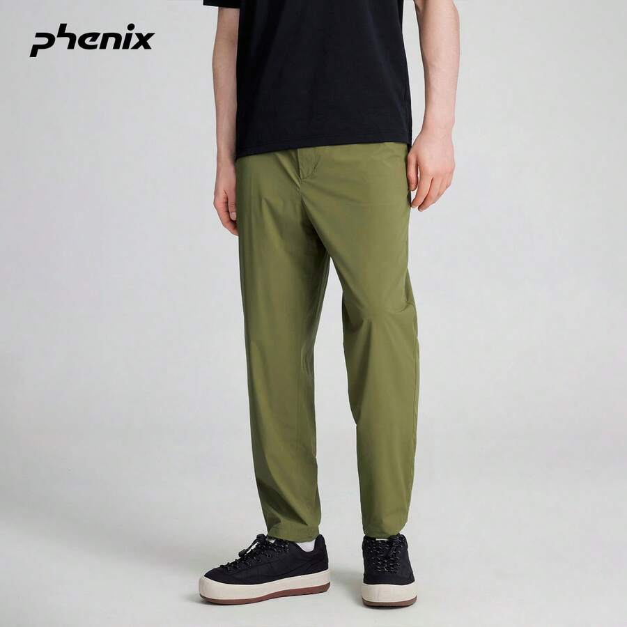 +Phenix Phoenix Sun Protection Cooling Straight Leg Pants 2026SS Celana Panjang Longgar Kasual Tenun Bernapas - hijau lumut - View 1