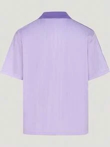 Adidas Originals Unisex ORIGINALS COLLARED GOALIE JERSEY Loose Fit Sports Short Sleeve Polo Shirt LF9217 - Purple - View 3