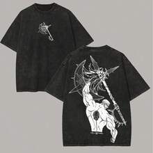Camiseta Unisex Vintage Oversize Lavada con Estampado de Escanor de Los Siete Pecados Capitales - estilo1 - Ver 6