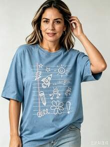 Women Senior T-Shirts & Tops - Blue - View 1