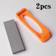 2pcs Detachable Diamond Sharpening Stone, Double-Sided High Hardness Knife Sharpener With Plastic Base, Portable Manual Knife Sharpening Tool, No Electricity Required Kitchen Knife Sharpener, Home Kitchen Knife Sharpener - A - View 8