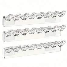 3/9 Packs Wall Mount Acrylic Jewelry Organizer With 8 Hooks, Multifunctional Hanging Jewelry Display Rack, Space Saving Storage For Necklaces, Bracelets, Earrings & Rings, Polished Plastic Decor Holder, Perfect Gift Halloween - Multicolor - View 11