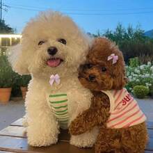 50 piezas Diademas con moño rosa para mascotas, adecuadas para accesorios de aseo y belleza de perros y gatos, decoración linda para mascotas en días festivos - Multicolor - Ver 5
