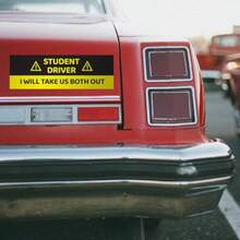 Funny Bumper Sticker 2 Pack, 10" X 3" Waterproof Vinyl Decal For Cars, Trucks, Laptops, Or Coolers Gag Gift For Adults, Friends And Coworkers- Student Driver - Multicolor - View 5