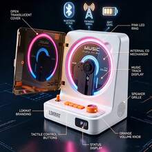 LOKMAT Portable CD Player, Bluetooth 5.3, Home CD Player, With HiFi Speakers, Rechargeable 5200mAh Battery, Micro SD/AUX Interface, Desktop CD Player, 6 Light Modes. - View 6