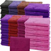 Face Towel Set (6/12 Pieces), Highly Absorbent Soft Microfiber Face Towels, Multi-Purpose Face And Hand Towels, Suitable For Bathroom, Hotel, Spa And Gym, Size: 12x12 Inches/12x24 Inches, Multiple Colors Available - Multicolor - View 1