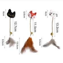 1pc Feather Bell Cat Teaser Doll With Cat Cat Plush Doll, Hemp Rope Chew Stick, Self-Entertainment Pet Supplies For Kittens - View 4