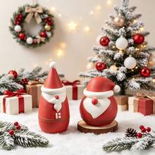 2pcs Big Beard Santa Claus Candle Cup Silicone Mold, 2 Styles Available, Hat Santa Claus Jar Plaster Resin Epoxy Mold, Christmas Decoration Ornament Making, Storage Container Making, Perfect For Handmade Crafts, Reusable - Santa Claus Storage Jar Mold - View 7