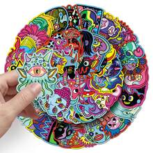 50pcs Halloween Weird People Stickers Original Horror Creative Waterproof Decorative Stickers For Tumbler Notebook - Multicolor - View 5