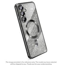 Magnetic Cute Shiny Sequin Card Phone Case, Compatible With Galaxy A26 A56 A36 A54 A55 A25 A24 A57 A37 A27 A17 A07 A06, Slim Anti-Scratch Soft Transparent Shell, Also Compatible With S26Ultra S25Ultra S24Ultra S25 S24 S23 S22 FE Models, With Lens Protection, Phone Case - Black - View 7