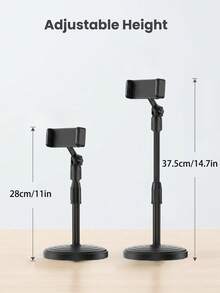 1 buah/Dudukan Ponsel Putar yang Dapat Diatur, Tripod Meja ABS Tahan Air, Dudukan Video/Streaming Langsung Ponsel, Dudukan Mudah, Penahan Ponsel (Lihat Video di Halaman untuk Langkah-langkah Pemasangan), Hadiah, Kado, Dudukan Tetap - hitam - View 10