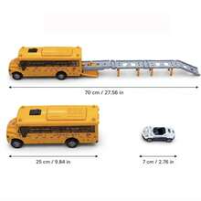 Flexible Track School Bus, A Foldable Educational Toy Car Model That Can Be Unfolded By Pressing, Interactive Toy, Inertia-Driven Without Batteries, Random Accessories, Perfect Colors, Holiday Gift(Random Style And Color Of The Car) - Multicolor - View 7
