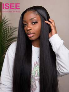 ISEE HAIR Wear Go 6x4 High Definition Lace Front Wig, Natural Color, 180% Density, 18-30 Inch Lace Closure Wig, Pre-Plucked And Trimmed, Natural Hairline, Silky Smooth, Suitable For Daily Wear, Beginner Friendly - SNatural - View 3