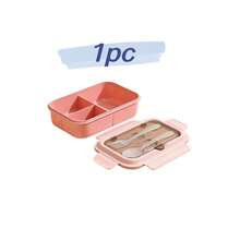 1pc Lunch Box (With Utensils), Portable Bento Box With Lid, 3-Compartment Food Storage Container, Leak-Proof Food Storage Box, Suitable For Back To School, Work, Camping, Picnic, Studying, Kitchen Accessories. Back To School Essential - Multicolor - View 13